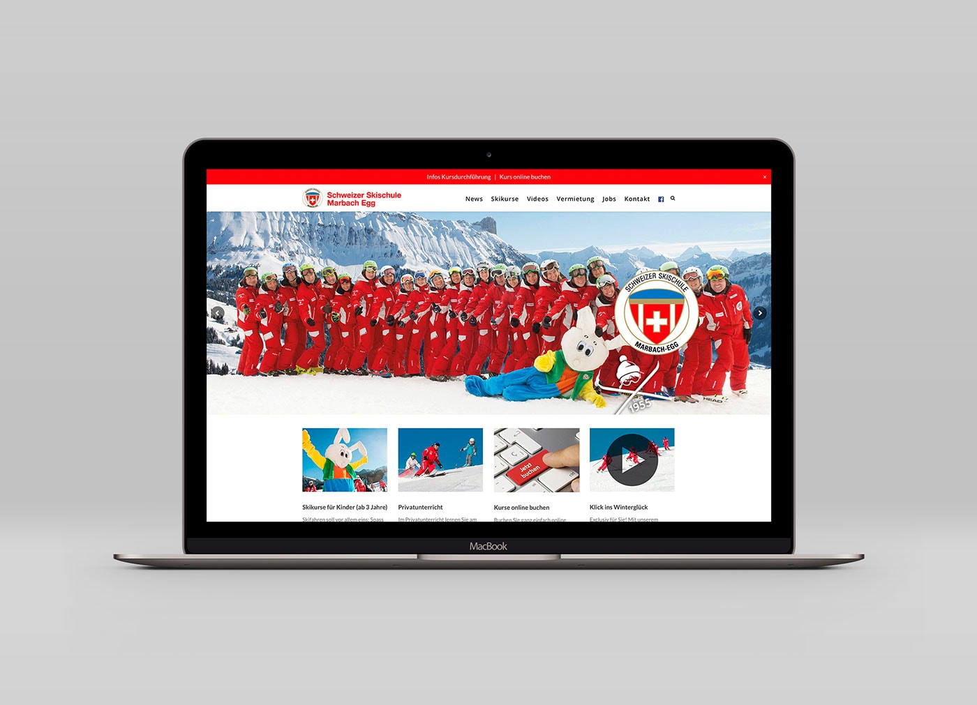 Webseite der Skischule Marbach Egg
